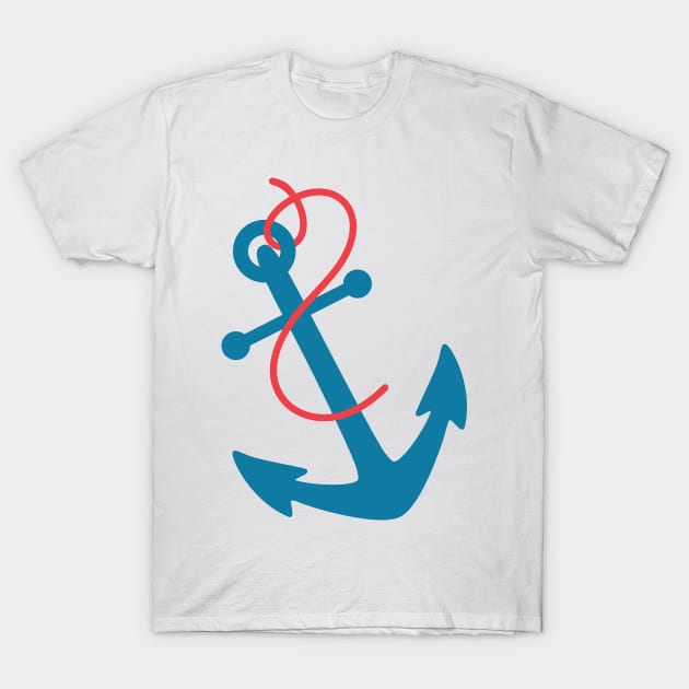 Blue Anchor T-Shirt by SWON Design